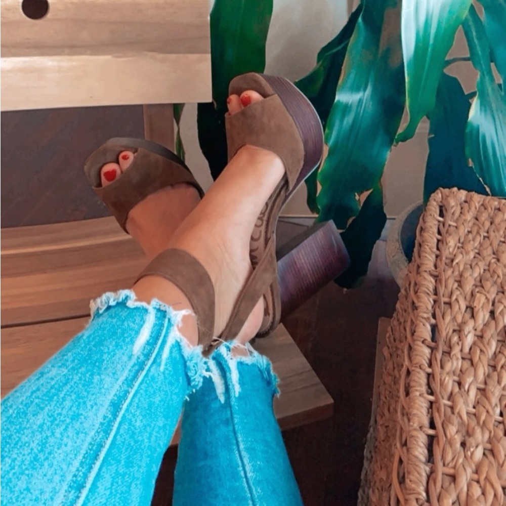 Sam Edelman Brown Chunky Heels